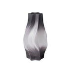 SOGA 24cm Glass Vase Grey with Beautiful glass Bubble Texture Art Vases