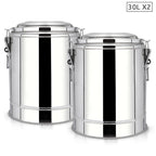 SOGA 2X 30L Stainless Steel Insulated Stock Pot Hot & Cold Beverage Container $ 280.90