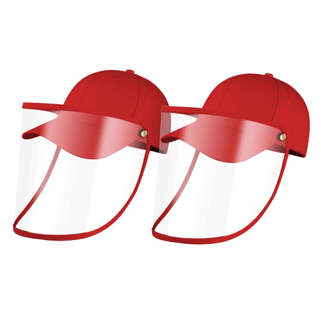 2X Outdoor Protection Hat Anti-Fog Pollution Dust Saliva Protective Cap Full Face HD Shield Cover Kids Red $ 44.50