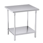 SOGA 2-Tier Commercial Catering Kitchen Stainless Steel Prep Work Bench Table 80*70*85cm $ 393.50