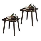 SOGA 2X 40cm Black Ceramic Table Stone Pattern Compact Modern Design with Black Legs