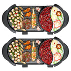 SOGA 2X 2 in 1 Electric Non-Stick BBQ Teppanyaki Grill Plate Steamboat Dual Sided Hotpot $ 272.50