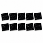 SOGA Peel & Stick Floor and Wall Tiles 60 x 60cm 10 Pack Black Faux Marble