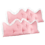 SOGA 2X 120cm Pink Princess Bed Pillow Headboard Backrest Bedside Tatami Sofa Cushion with Ruffle Lace Home Decor $ 172.90