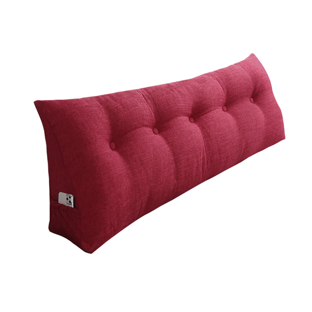 SOGA 120cm Rose Red Triangular Wedge Bed Pillow Headboard Backrest Bedside Tatami Cushion Home Decor $ 111.50