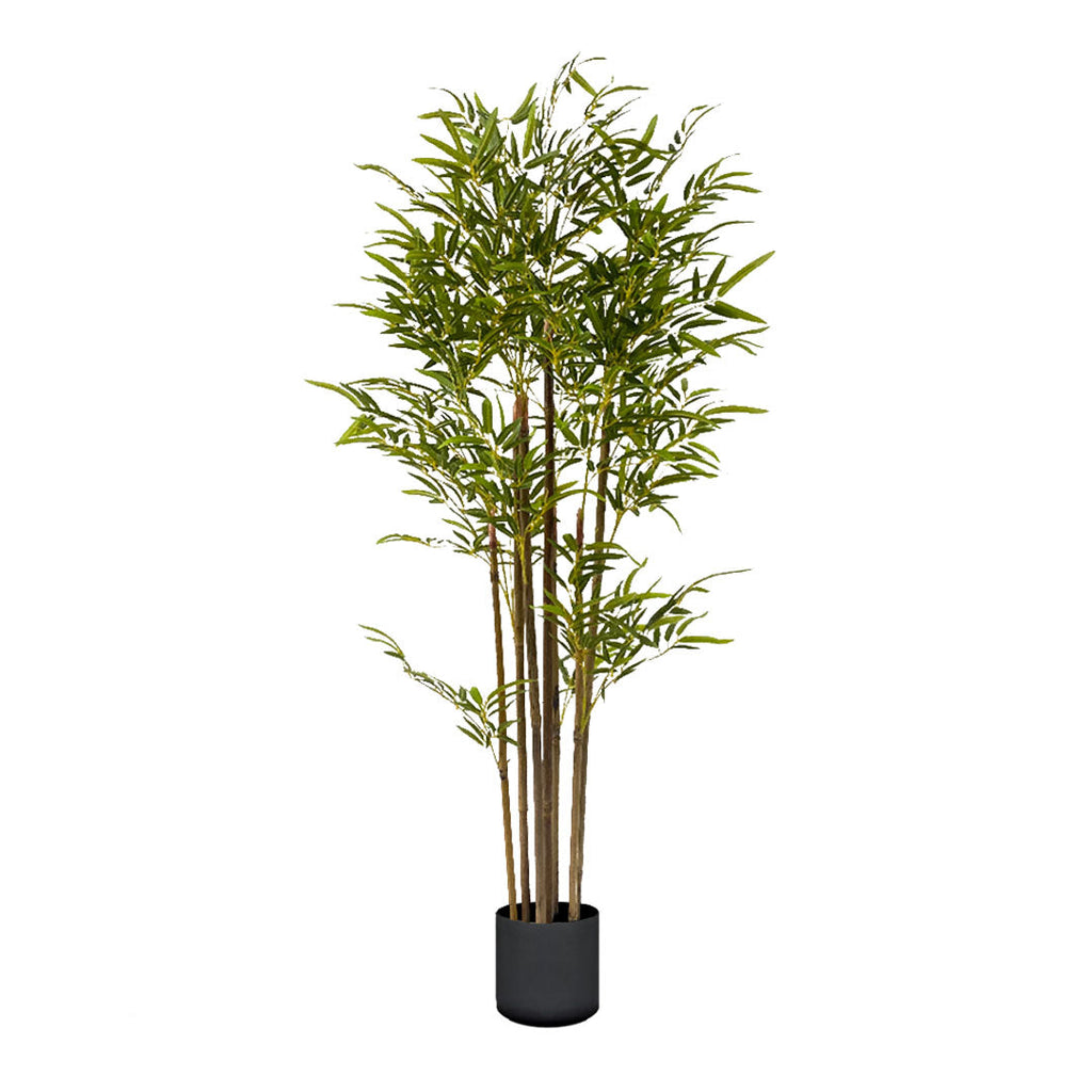 SOGA 120cm Lucky Bamboo Tree Bambusa Vulgaris Artificial Plant w/ 7 Branches Home Accent Decor $ 116.90