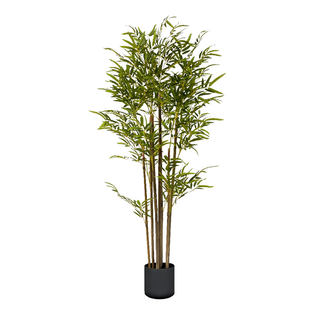 SOGA 120cm Lucky Bamboo Tree Bambusa Vulgaris Artificial Plant w/ 7 Branches Home Accent Decor $ 116.90