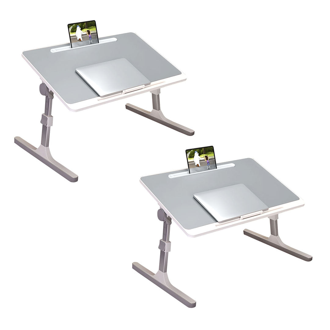 SOGA 2X 60X40cm Grey Small Laptop Bed Portable Foldable Study Table Adjustable $ 157.50
