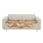 SOGA Four-Seater Orange Horse Print 90x260cm Throw Blanket Sofa Cover $ 144