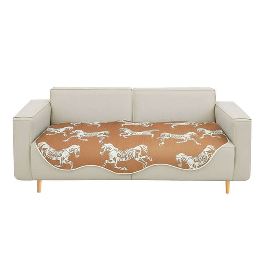 SOGA Four-Seater Orange Horse Print 90x260cm Throw Blanket Sofa Cover $ 144