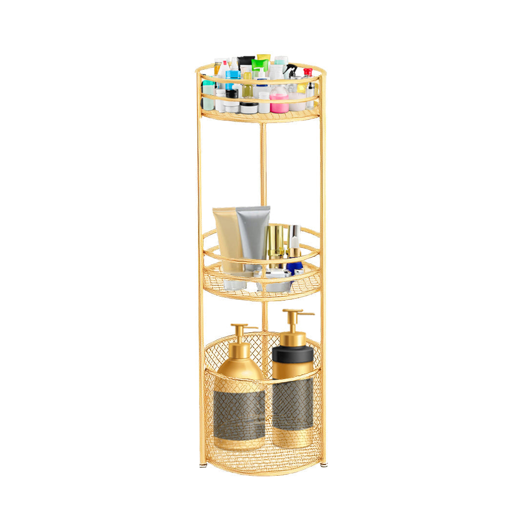 SOGA 3 Tier Bathroom Freestanding Storage Shelf Multifunctional Display Rack Organiser with Basket $ 161.50