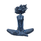 SOGA 59cm Blue Resin Sculpture – Abstract Yoga Girl Home Décor $ 242.50
