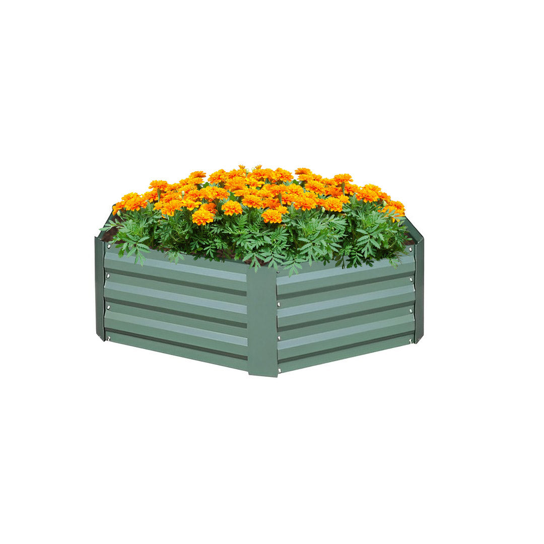 SOGA 60cm Hexagon Shape Galvanised Raised Garden Bed Vegetable Herb Flower Outdoor Planter Box $ 116.90