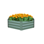 SOGA 60cm Hexagon Shape Galvanised Raised Garden Bed Vegetable Herb Flower Outdoor Planter Box $ 116.90