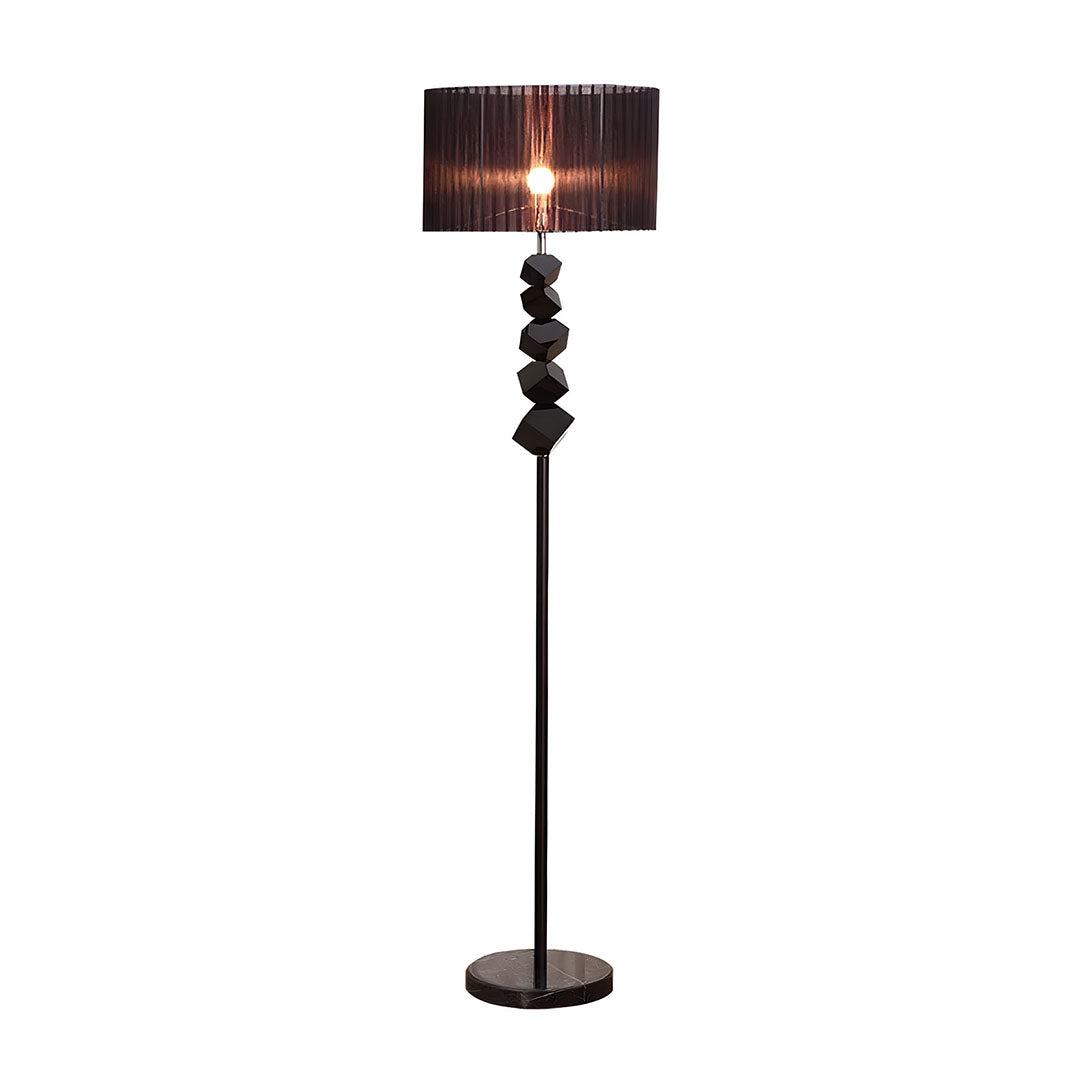 SOGA Floor Lamp Metal Base Standing Light with Dark Shade Tall Lamp