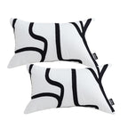 SOGA 2X 30cm Rectangular Modern Minimalist Black Letter Print Decorative Throw Pillow $ 118.90