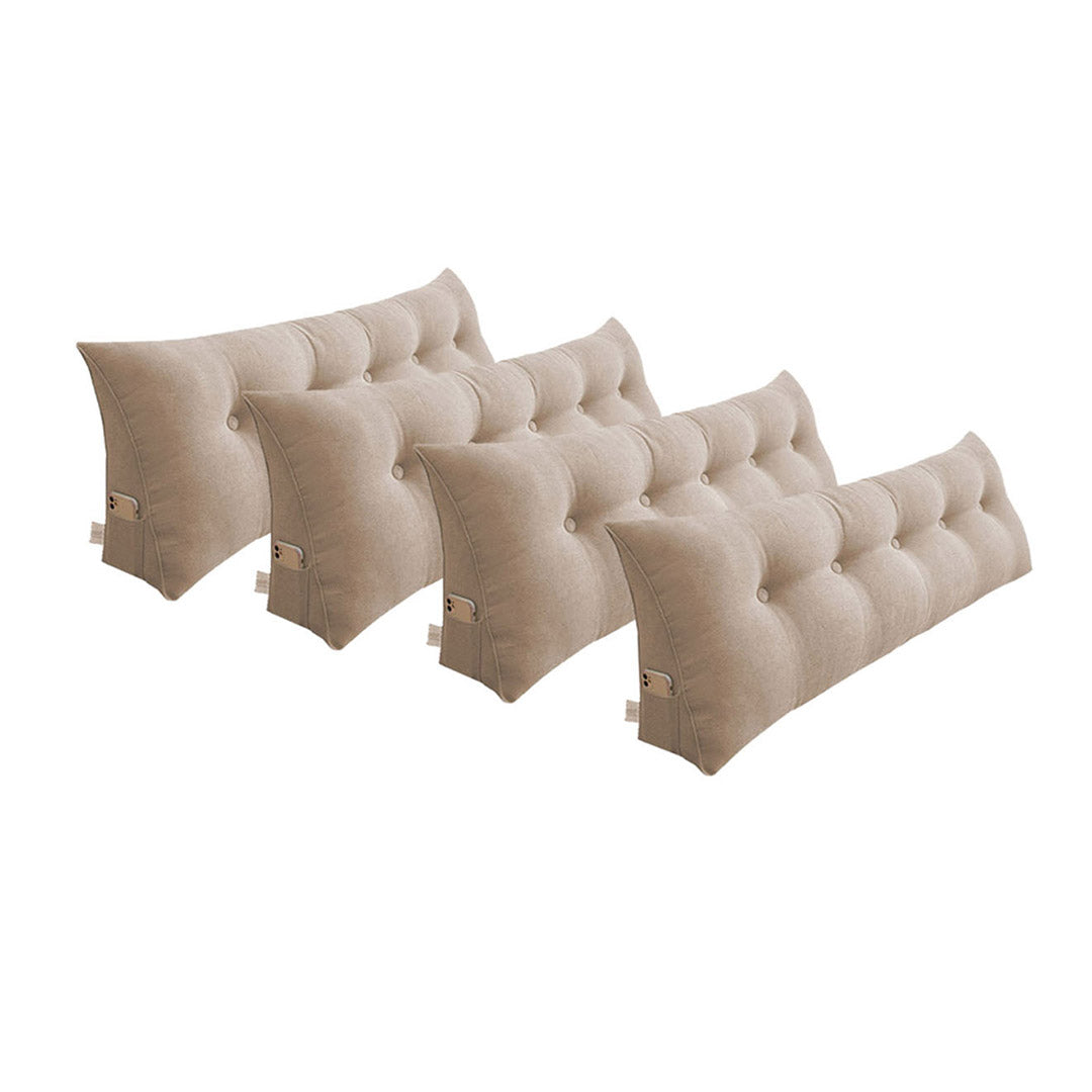 SOGA 4X 150cm Beige Triangular Wedge Bed Pillow Headboard Backrest Bedside Tatami Cushion Home Decor $ 548.90