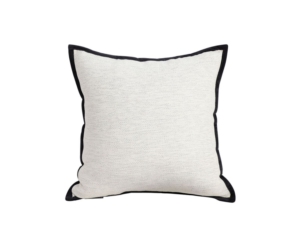 SOGA 50cm Classic Natural Linen Black Piped Edge Decorative Throw Pillow $ 57.90