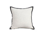 SOGA 50cm Classic Natural Linen Black Piped Edge Decorative Throw Pillow $ 57.90