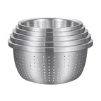 SOGA Stainless Steel Nesting Basin Colander Perforated Kitchen Sink Washing Bowl Metal Basket Strainer Set of 5 $ 118.90