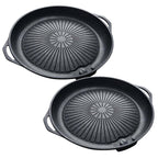 SOGA 2X Portable Korea BBQ Butane Gas Stove Stone Grill Pot Non Stick Coated Round Plate $ 129.90