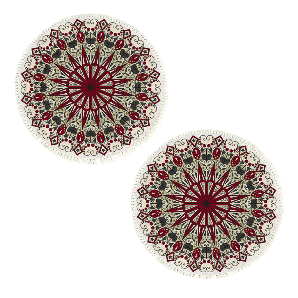 SOGA 2X 120cm Mandala Modern Ethnic Tassel Print Anti-slip Doormat Home Decor $ 142.50