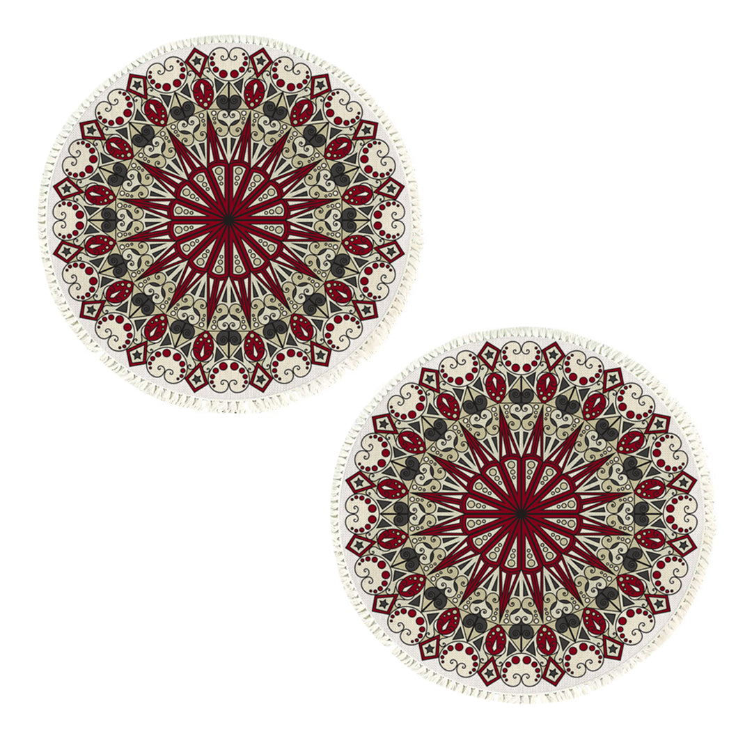 SOGA 2X 120cm Mandala Modern Ethnic Tassel Print Anti-slip Doormat Home Decor $ 142.50