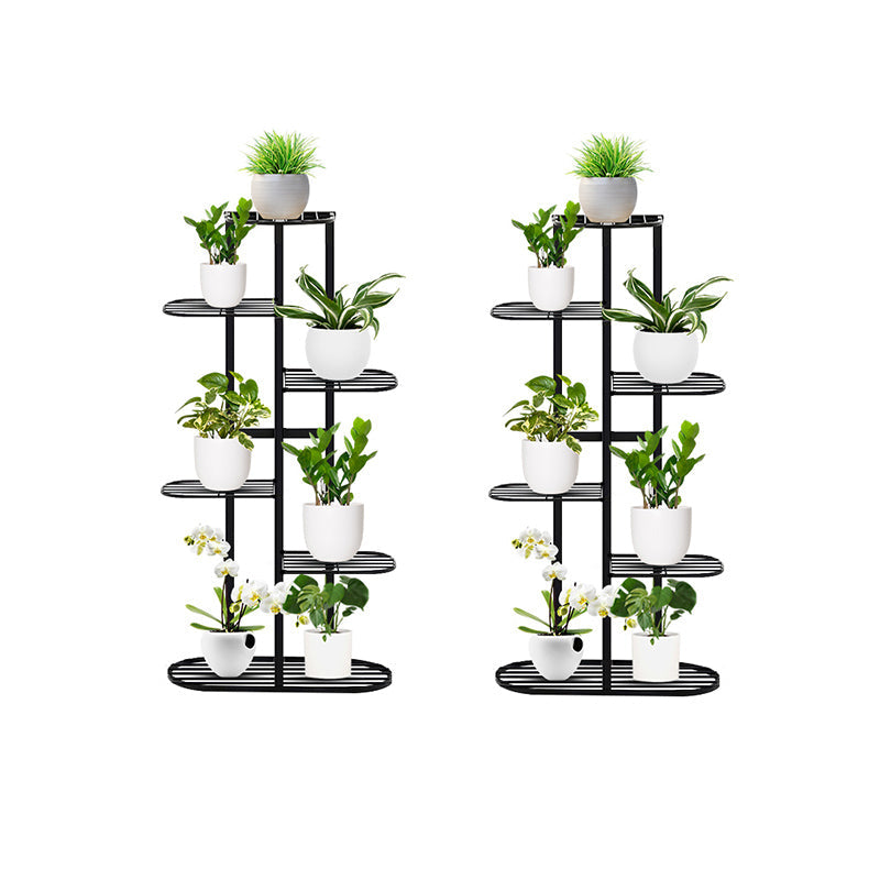 SOGA 2X 6 Tier 7 Pots Black Metal Plant Rack Flowerpot Storage Display Stand Holder Home Garden Decor $ 151.50