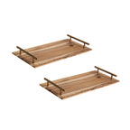 SOGA 2X 30cm Brown Rectangle Wooden Acacia Food Serving Tray Charcuterie Board Centerpiece Home Decor $ 90.90