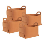 SOGA 4X Large Coffee Foldable Felt Storage Portable Collapsible Bag Home Office Foldable Organiser with Carry Handles $ 126.90