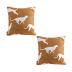 SOGA 2X 50cm Throw Pillow Brown and White Cheetah Animal Print for Home Décor