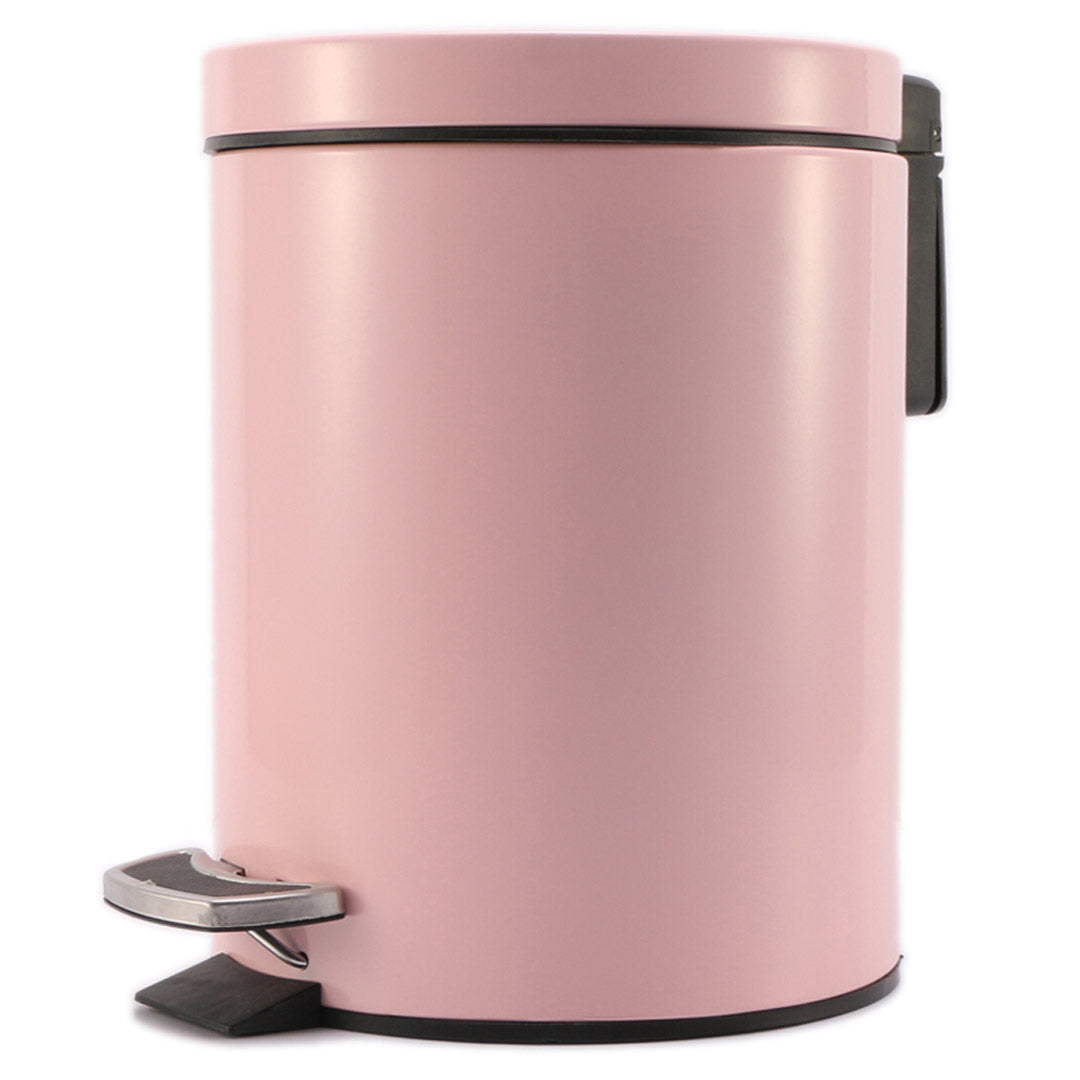 SOGA Foot Pedal Stainless Steel Rubbish Recycling Garbage Waste Trash Bin Round 12L Pink $ 77.90