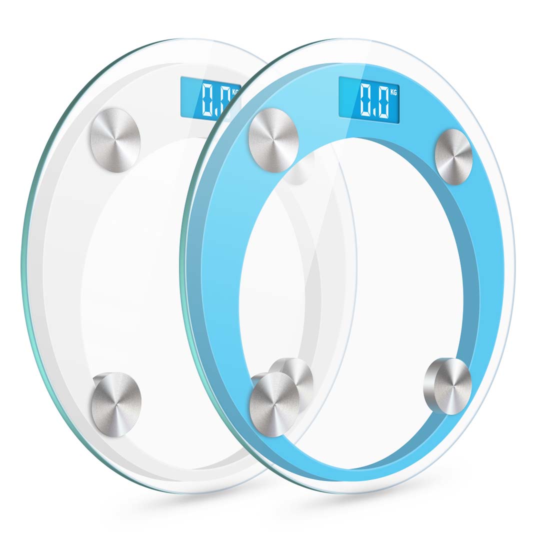 SOGA 180kg Digital Fitness Weight Bathroom Gym Body Glass LCD Electronic Scale White/Blue $ 60.90