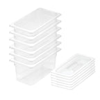 SOGA 150mm Clear Gastronorm GN Pan 1/3 Food Tray Storage Bundle of 6 with Lid $ 259.50