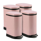 SOGA 4X Foot Pedal Stainless Steel Rubbish Recycling Garbage Waste Trash Bin 10L U Pink $ 337.50