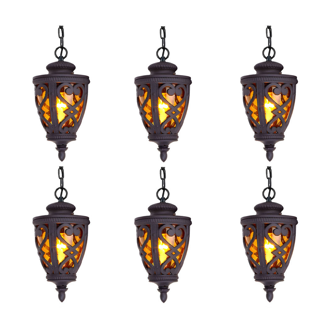 Vintage Lamp 6X 48cm Aluminum Glass Lantern Chandelier for Home Decor $ 2727.90