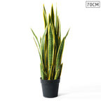 SOGA 70cm Artificial Indoor Yellow Edge Tiger Piran Fake Decoration Tree Flower Pot Plant $ 99.90