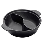 SOGA 32CM Round Cast Iron Shabu Shabu Hotpot Beef Chicken Stew Wok Two-Flavor Division $ 105.50