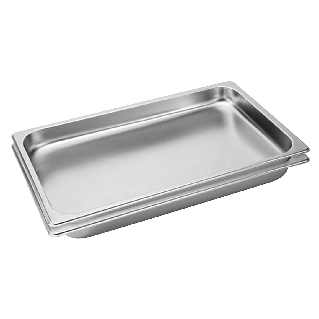 SOGA 2X Gastronorm GN Pan Full Size 1/1 GN Pan 4cm Deep Stainless Steel Tray $ 61.50