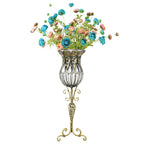 SOGA 85cm Clear Glass Tall Floor Vase with 12pcs Artificial Fake Flower Set $ 511.50