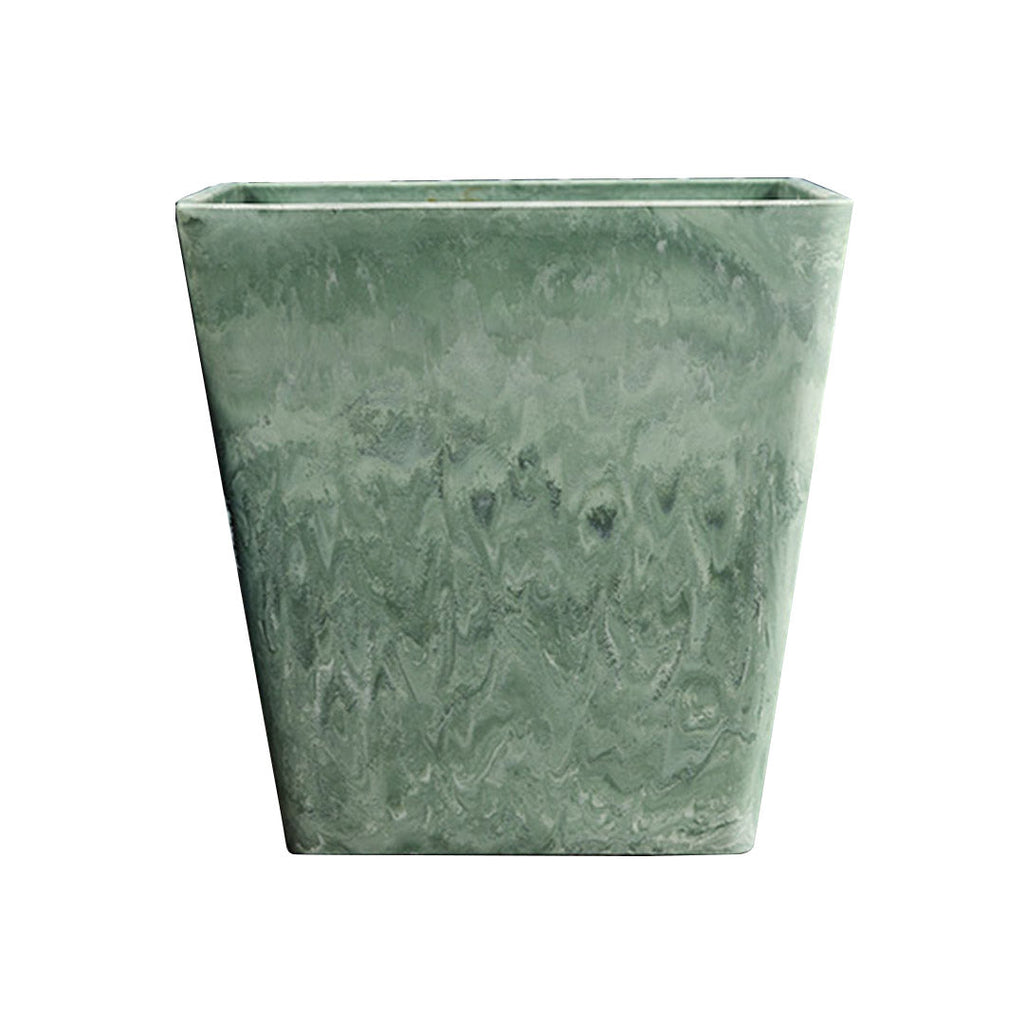 SOGA 27cm Green Grey Square Resin Plant Flower Pot in Cement Pattern Planter Cachepot for Indoor Home Office $ 49.90