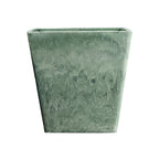 SOGA 27cm Green Grey Square Resin Plant Flower Pot in Cement Pattern Planter Cachepot for Indoor Home Office $ 49.90