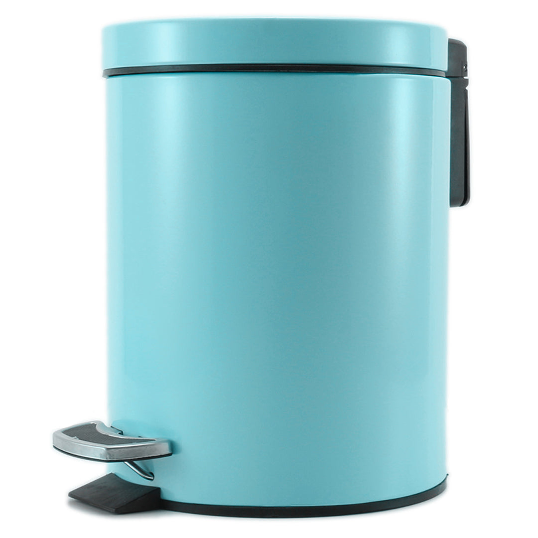 SOGA Foot Pedal Stainless Steel Rubbish Recycling Garbage Waste Trash Bin Round 7L Blue $ 55.50