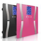 SOGA 2X Glass LCD Digital Body Fat Scale Bathroom Electronic Gym Water Weighing Scales Black/Pink $ 64.90