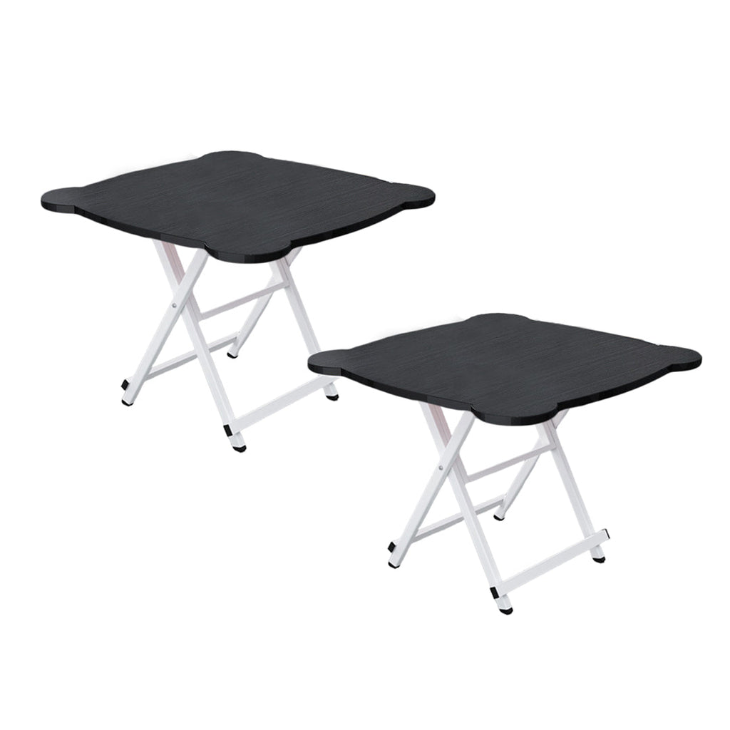 SOGA 2X Black Minimalist Cat Ear Folding Table Indoor Outdoor Portable Stall Desk Home Decor $ 129.50