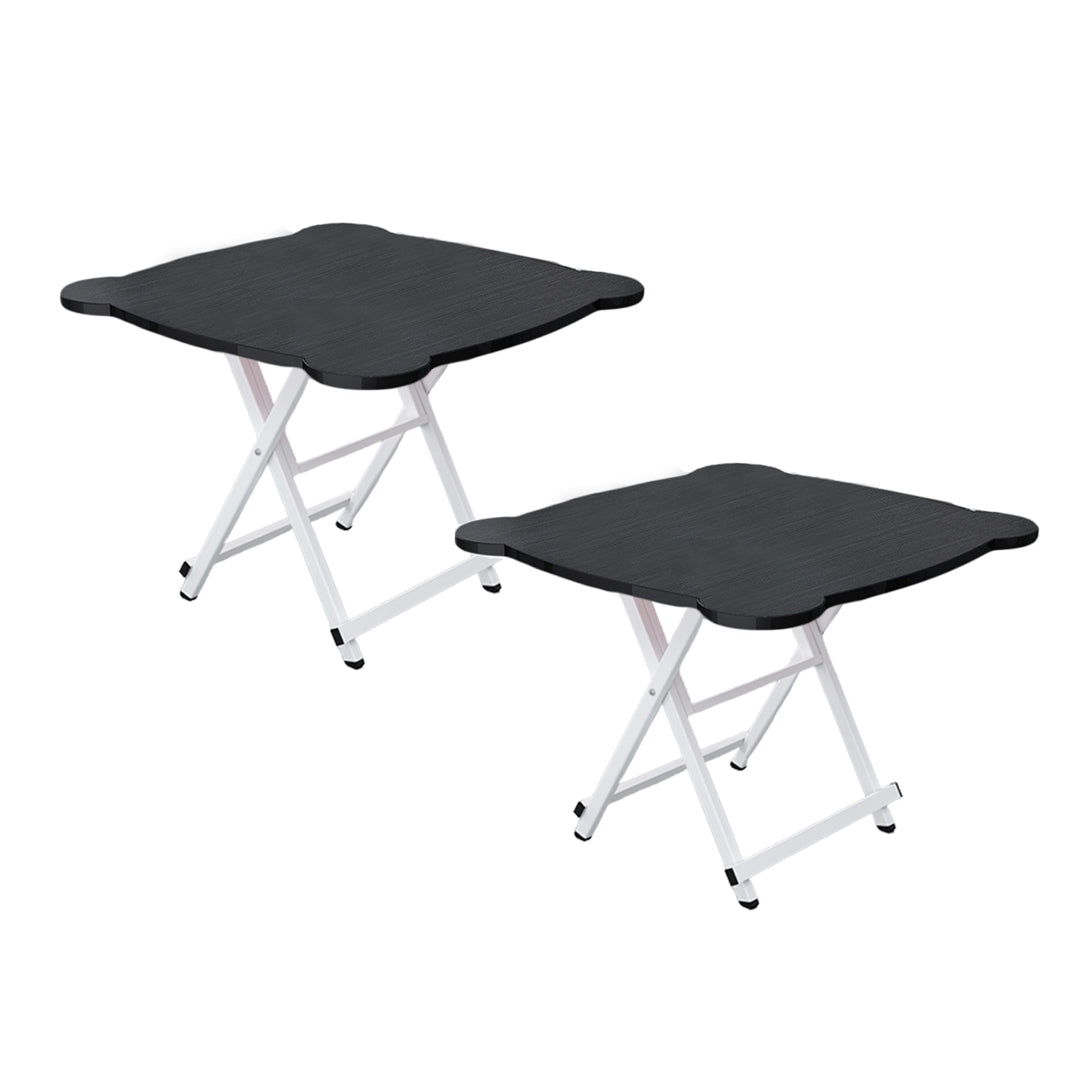 SOGA 2X Black Minimalist Cat Ear Folding Table Indoor Outdoor Portable Stall Desk Home Decor $ 129.50