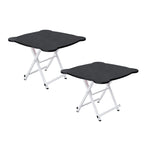 SOGA 2X Black Minimalist Cat Ear Folding Table Indoor Outdoor Portable Stall Desk Home Decor $ 129.50