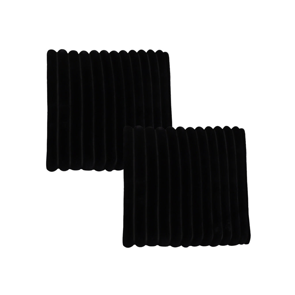 SOGA 2X 45cm Black Corduroy Square Cushion Soft Leaning Plush Backrest Throw Seat Pillow $ 107.90