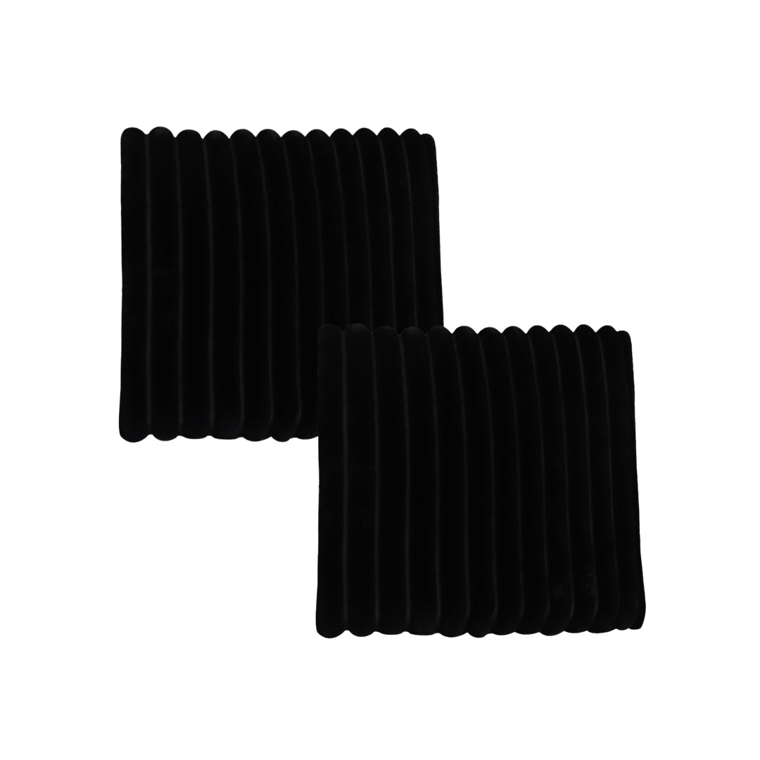 SOGA 2X 45cm Black Corduroy Square Cushion Soft Leaning Plush Backrest Throw Seat Pillow $ 107.90