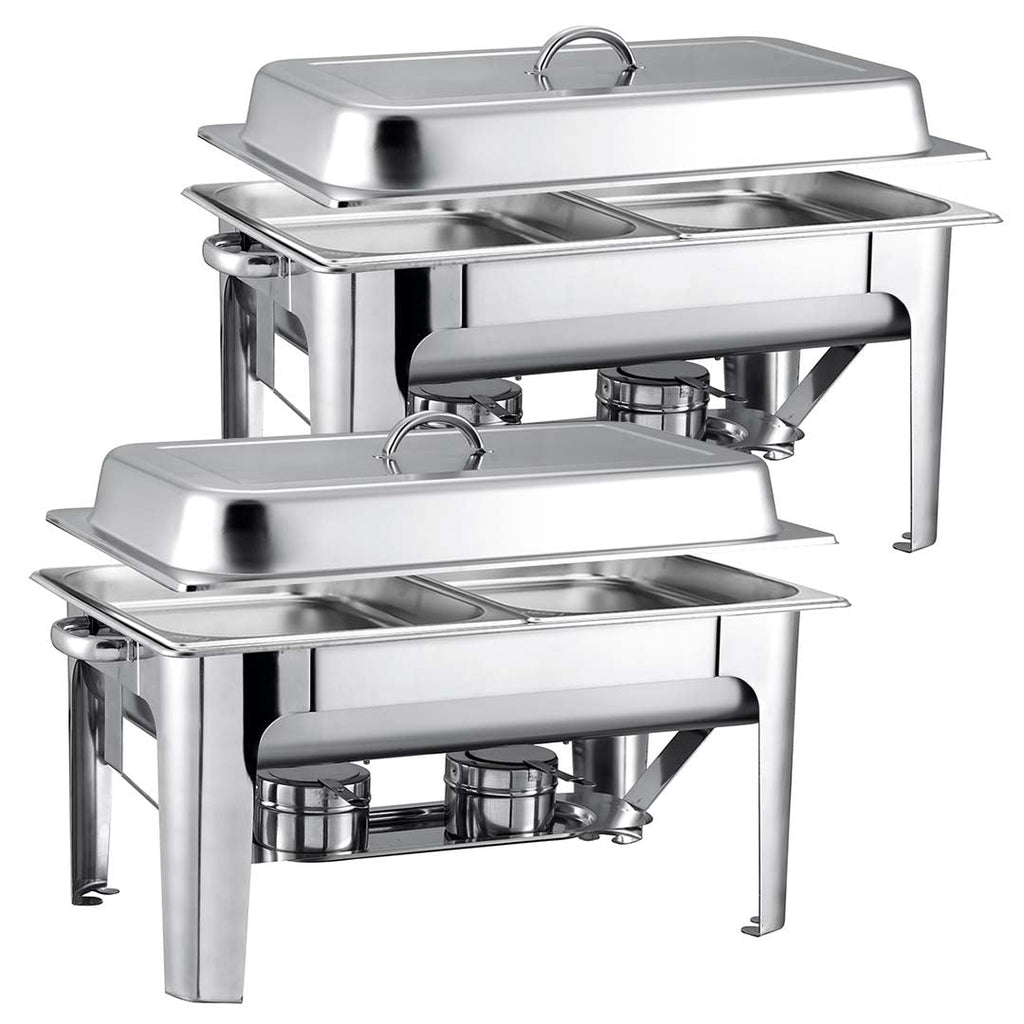 SOGA 2X 9L Stainless Steel 2 Pans Bain-marie Chafing Catering Dish Buffet Food Warmer $ 431.50
